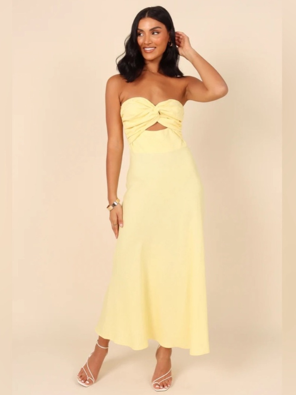 Petal and Pup Rosetta Dress Lemon Butter Yellow